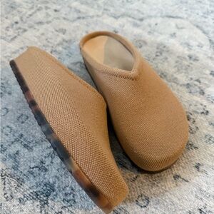Rothy's Tan Knit Slip-On Mules